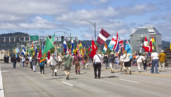 Portland Oregon desfile de rosas . — Fotografia de Stock