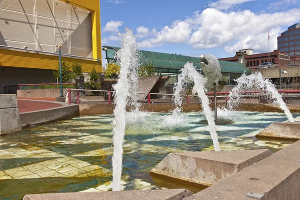Centru fontána tacoma washington. — Stock fotografie