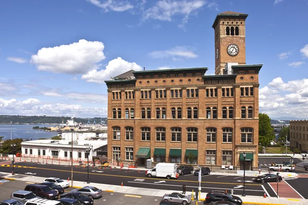 Torre do relógio edifício Tacoma Washington . — Fotografia de Stock