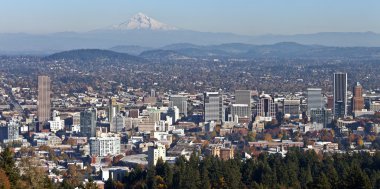 Portland oregon panorama üzerinden pittock mansion.