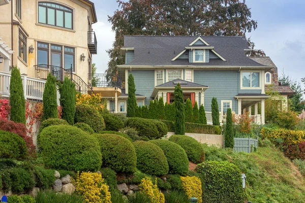 Seattle Casas Barrio Suburbio Jardín Estado Washington — Foto de Stock