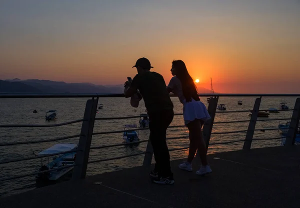 Cieszymy Się Zachodem Słońca Puerto Vallarta Meksyk — Zdjęcie stockowe