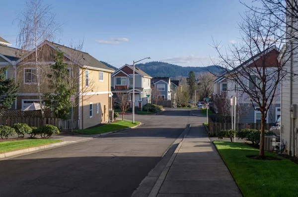 Neighborhood Homes Condos Gresham Oregon Rechtenvrije Stockfoto's