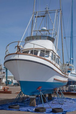 Repair yard for boats and marine transport in Astoria Oregon.