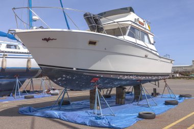 Repair yard for boats and marine transport in Astoria Oregon.