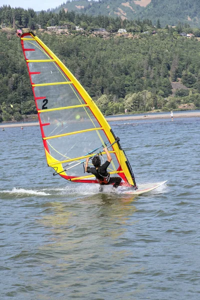 Wind Surfing Sailing Hood River Oregon — Stock Photo, Image