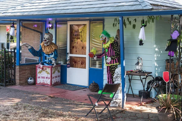 Decoraciones Halloween Una Residencia Barrio Gresham Oregon — Foto de Stock