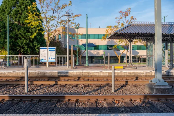 Public Rail Station Platform Gresham Oregon State — Stock Photo, Image