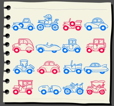 eski araba Icon set