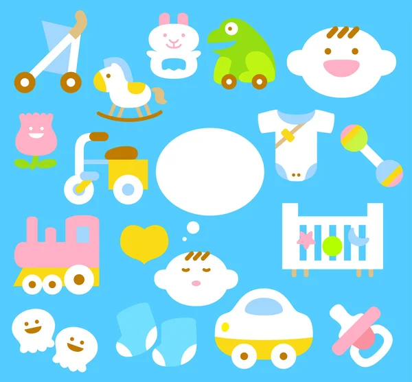 Sammlung von Babysymbolen — Stockvektor