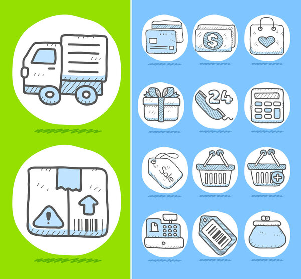 Business,office,travel,shopping icon set