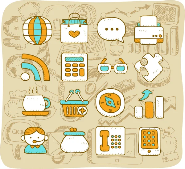 Business,office,internet icon set — Stock Vector