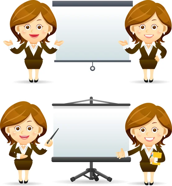 Businesswoman set — Stock Vector