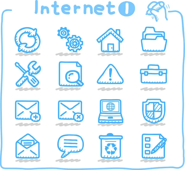 互联网、 商业、 通信图标集 — 图库矢量图片