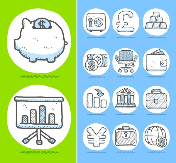 Finance,Banking,Business icon set — Stock Vector