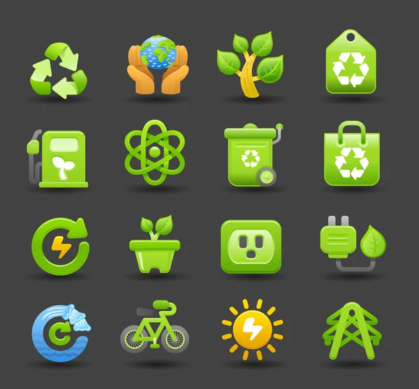 Icono ecológico — Vector de stock