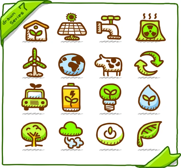 Icono ecológico — Vector de stock