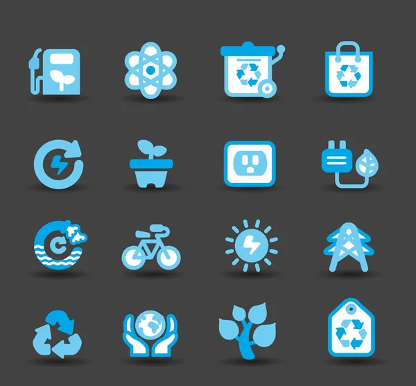 Eco iconos — Archivo Imágenes Vectoriales