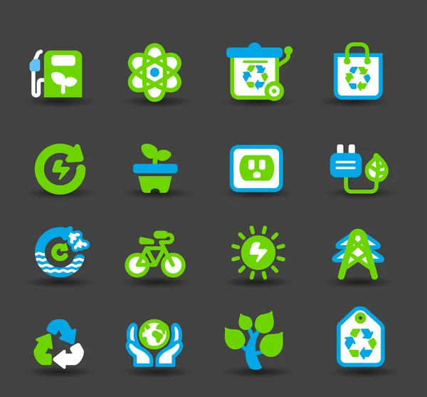 Eco ikoner — Stock vektor