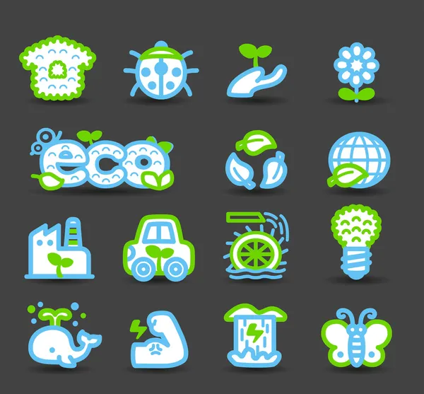 Bio icons — Stock Vector