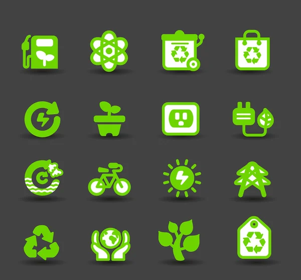 Eco iconos — Vector de stock