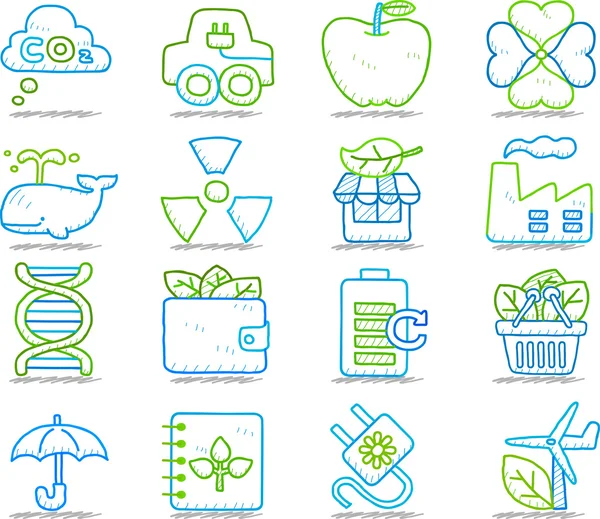 ECO icon set — Stock Vector