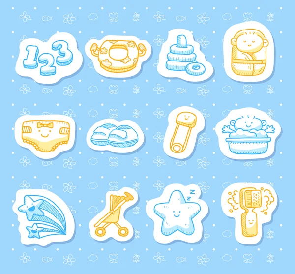 Baby icons — Stock Vector