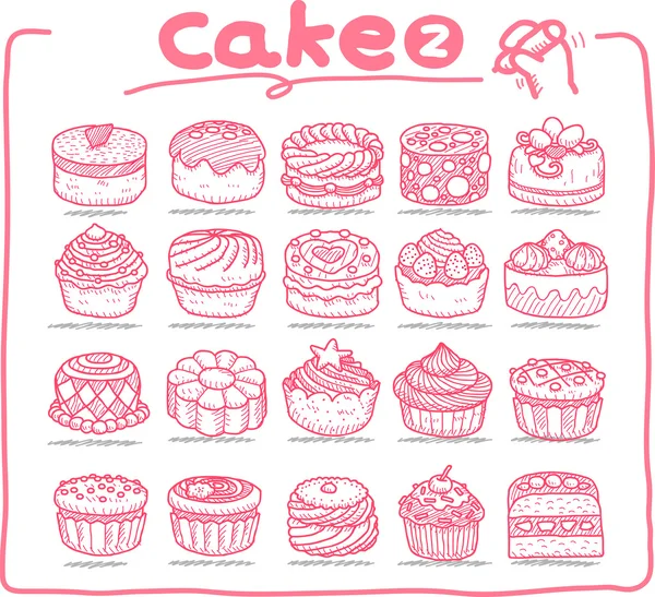 Cake icons — Stock Vector