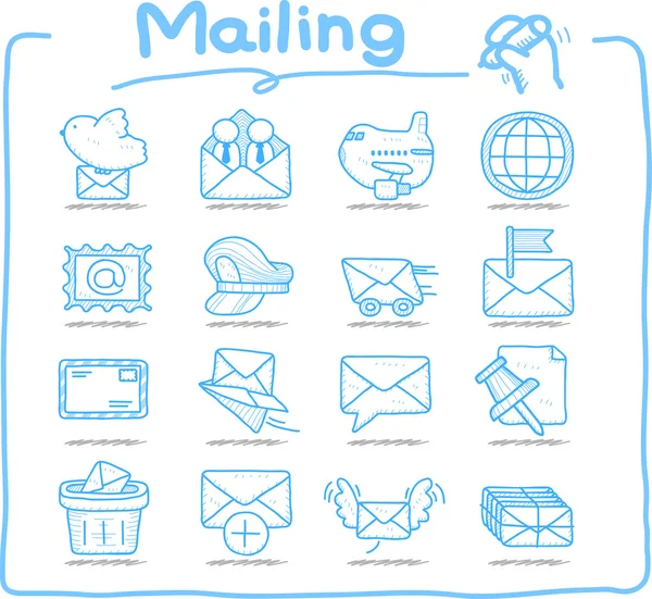 Mailing ,communication icon set — Stock Vector