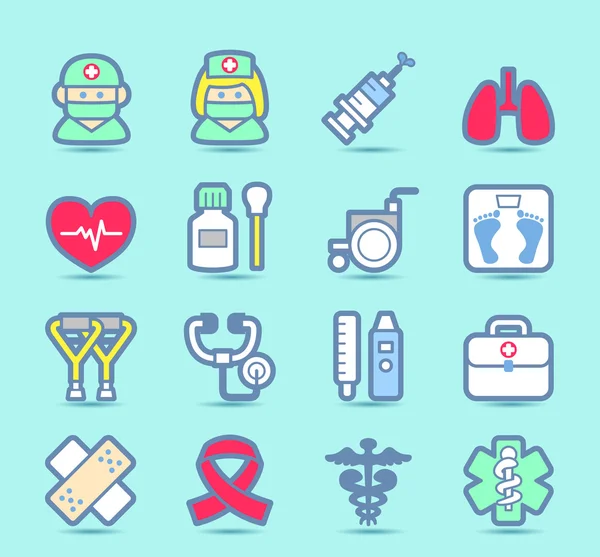 Health care icons set — Stock Vector