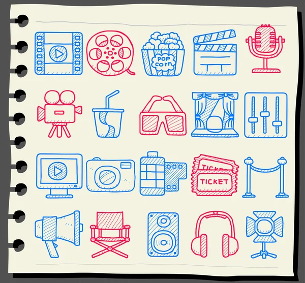 Film icon set — Stockvector