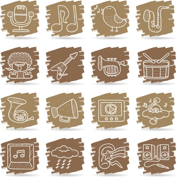 Music icon set — Stock Vector