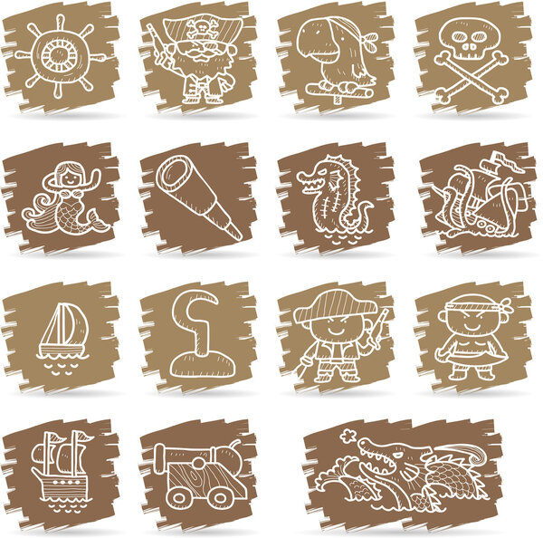 Пиратский набор значков
