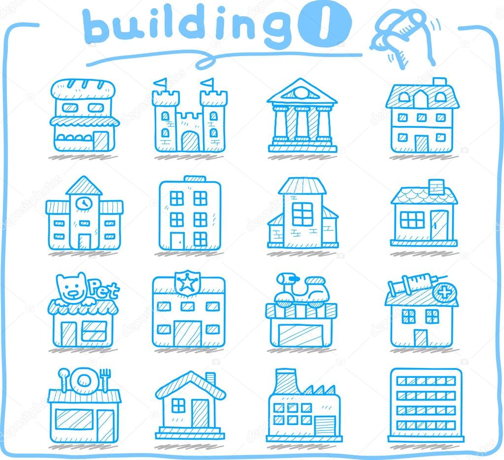 European houses, buildings,store ,travel icons, ⬇ Vector Image by © min6939 Vector Stock 40866757