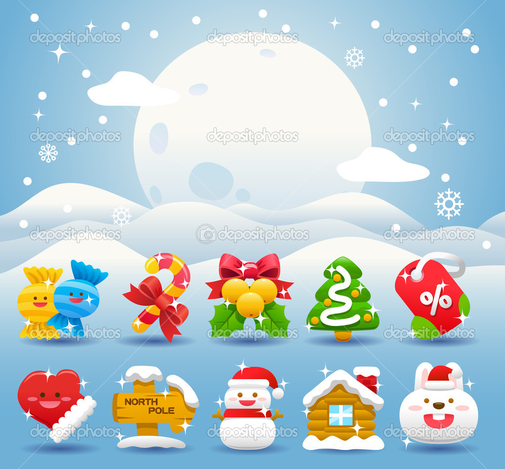 Christmas icon & background collection