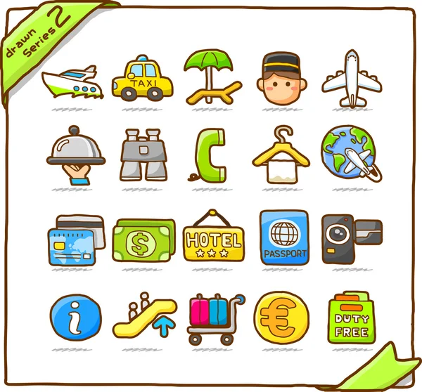 Icono de viaje, vacaciones, viaje — Vector de stock