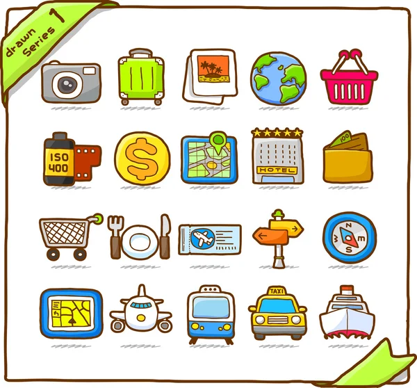 Travel icon set — Stock Vector