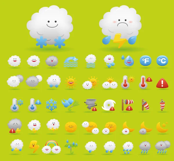 Weather icon set — Stock Vector