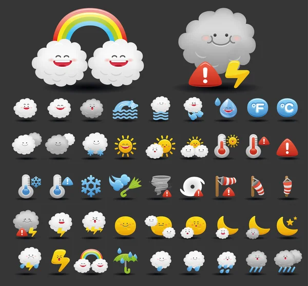 Weather icon set — Stock Vector