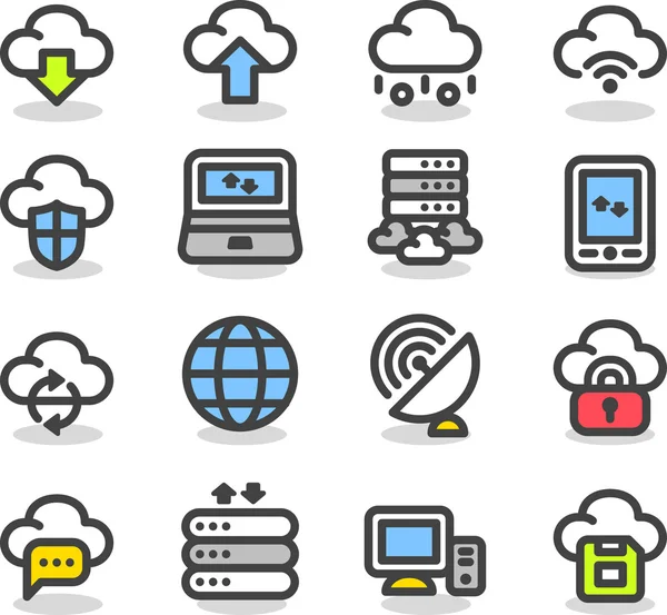 Affaires, cloud computing, réseau — Image vectorielle