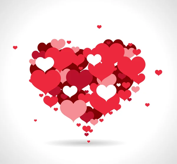 Corações de amor vermelho —  Vetores de Stock