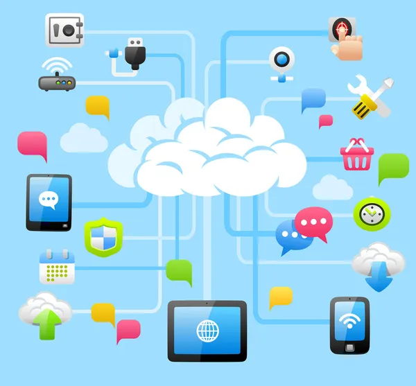 Cloud computing — Stock Vector