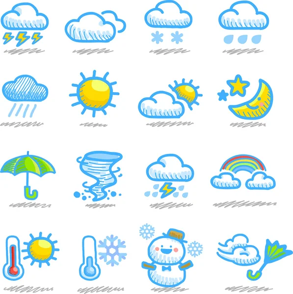 Weather icons — Stock Vector