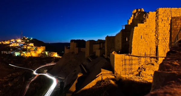 Castelo de Karak à noite — Fotografia de Stock