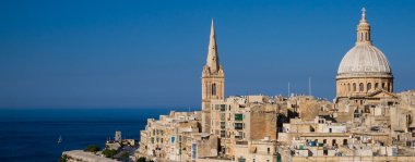 valletta'nın panoramik manzarasını