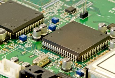 bazı ICS bir pcb Close-Up