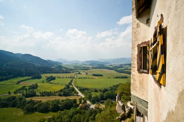 Widok z zamku hochosterwitz — Zdjęcie stockowe