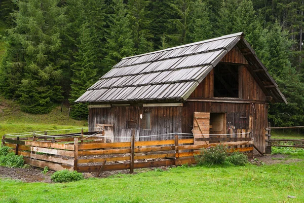 Cabaña de madera alpina — Foto de Stock
