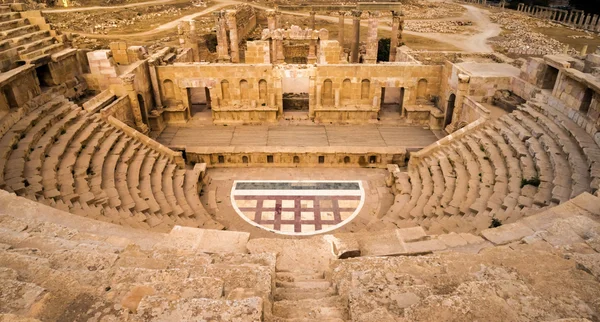 Romerska amfiteatern i jerash Stockbild