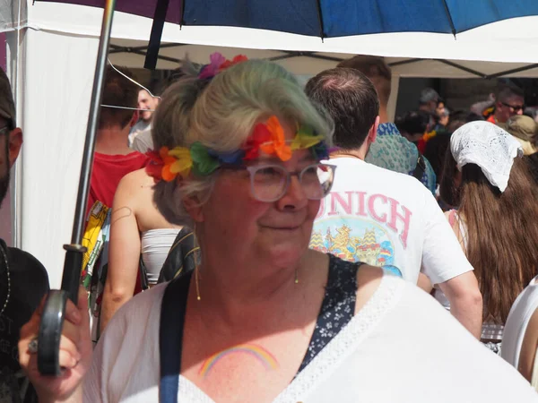 Cremona Pride Een Regenboogstad Straten Vol Met Mensen Vieren Dag — Stockfoto